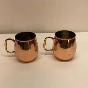 Vintage Godinger  Copper plated Mugs Set of 2